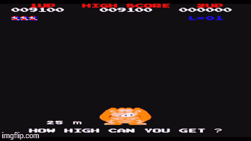 How high can you get? | image tagged in gifs,donkey kong | made w/ Imgflip images-to-gif maker
