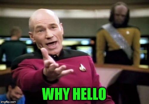 Picard Wtf Meme | WHY HELLO | image tagged in memes,picard wtf | made w/ Imgflip meme maker