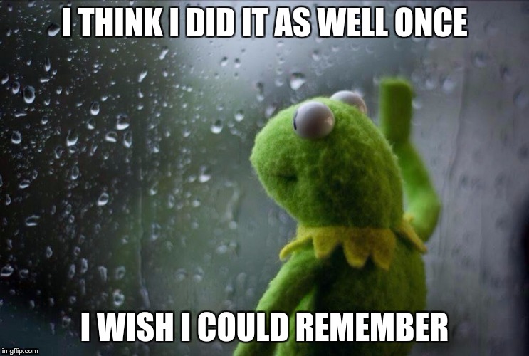 I THINK I DID IT AS WELL ONCE I WISH I COULD REMEMBER | made w/ Imgflip meme maker