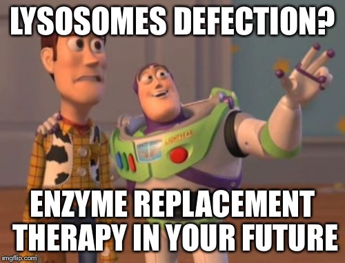 X, X Everywhere Meme | LYSOSOMES DEFECTION? ENZYME REPLACEMENT THERAPY IN YOUR FUTURE | image tagged in memes,x x everywhere | made w/ Imgflip meme maker