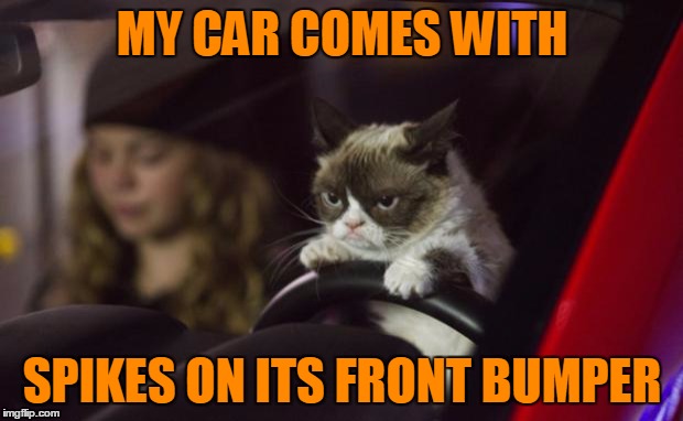 MY CAR COMES WITH SPIKES ON ITS FRONT BUMPER | made w/ Imgflip meme maker