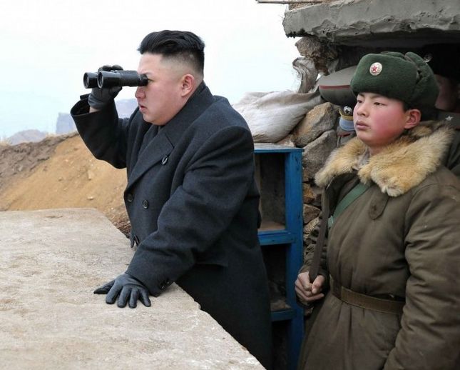 Kim Jong Un Binoculars Blank Meme Template