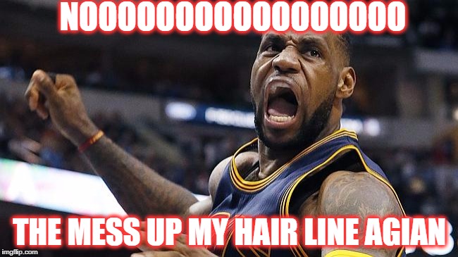 When your barber mess up your hair line | NOOOOOOOOOOOOOOOOO; THE MESS UP MY HAIR LINE AGIAN | image tagged in when your barber mess up your hair line | made w/ Imgflip meme maker