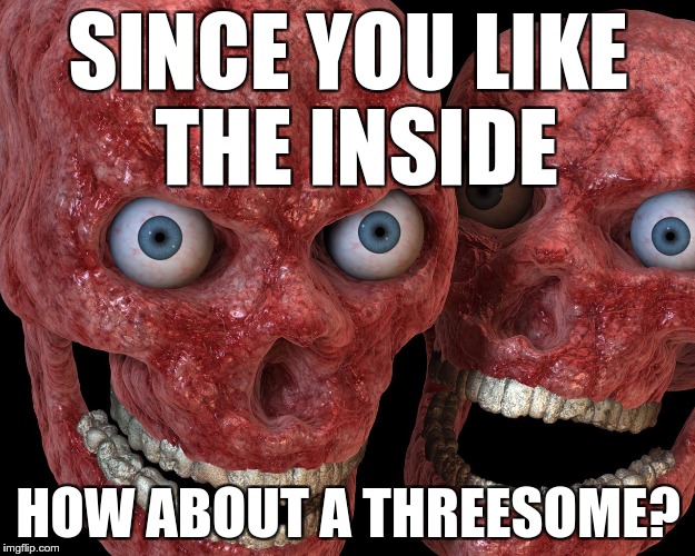 SINCE YOU LIKE THE INSIDE HOW ABOUT A THREESOME? | made w/ Imgflip meme maker