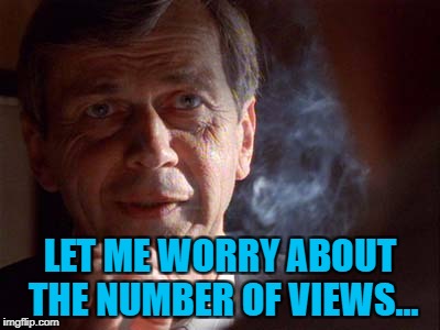 LET ME WORRY ABOUT THE NUMBER OF VIEWS... | made w/ Imgflip meme maker