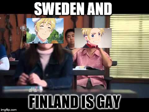 ha gay | SWEDEN AND; FINLAND IS GAY | image tagged in ha gay | made w/ Imgflip meme maker