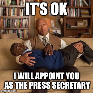 IT'S OK I WILL APPOINT YOU AS THE PRESS SECRETARY | made w/ Imgflip meme maker