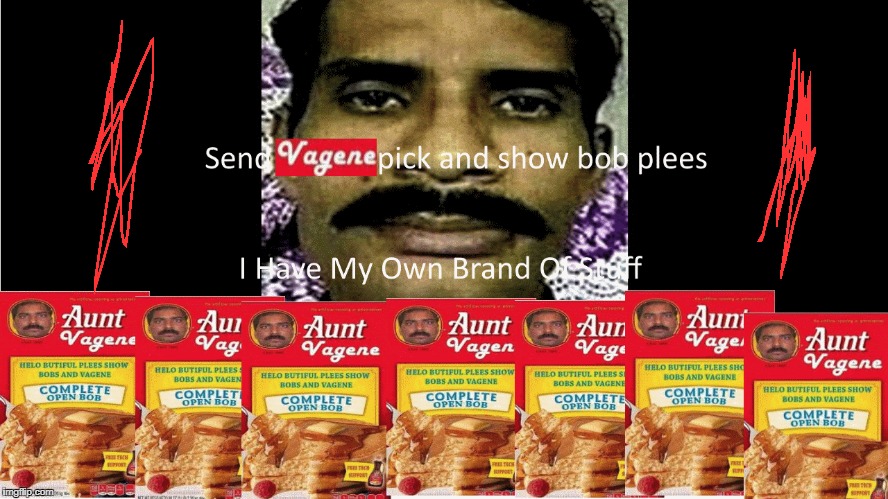 He Went So Far For Vagene And Bob He Made His Own Brand Of Pancakes | image tagged in vegene,bob,lol,cant stop rolling on da floor | made w/ Imgflip meme maker