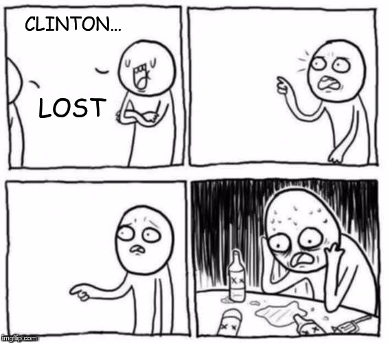 objection | CLINTON… LOST | image tagged in objection | made w/ Imgflip meme maker