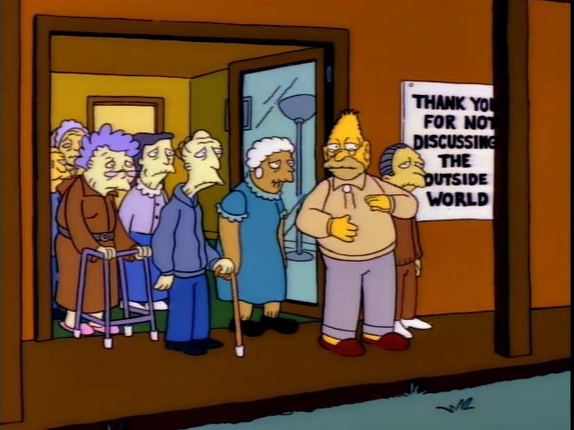 simpsons retirement home2 Blank Meme Template