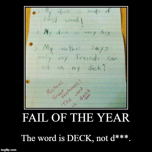 Fail of the year. | image tagged in funny,demotivationals,nsfw | made w/ Imgflip demotivational maker