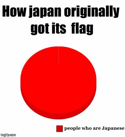 NO FURTHER COMMENT... | image tagged in japan,flags,flag week,funny,pie chart | made w/ Imgflip meme maker