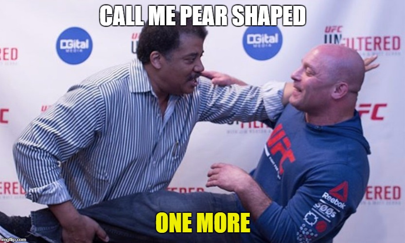 CALL ME PEAR SHAPED; ONE MORE | image tagged in neil | made w/ Imgflip meme maker