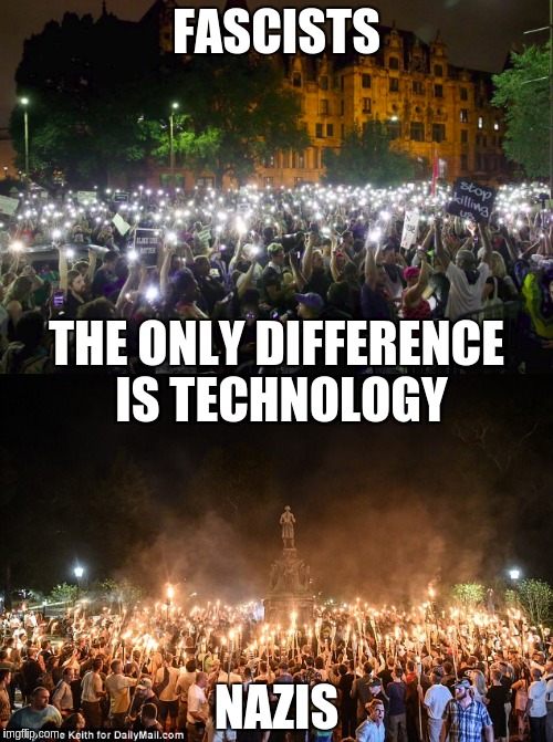 What is the difference between a Nazi and a Fascist? | FASCISTS; THE ONLY DIFFERENCE IS TECHNOLOGY; NAZIS | image tagged in nazi,fascist,same,politics | made w/ Imgflip meme maker