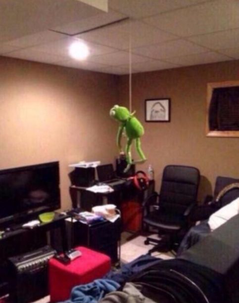 High Quality Hang in there kermit Blank Meme Template