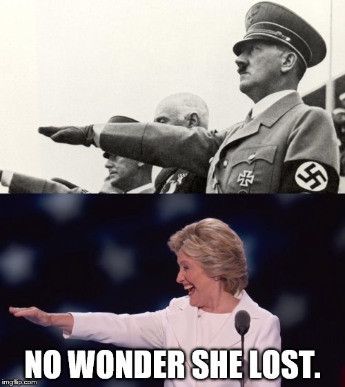 The real reason Trump is president. | NO WONDER SHE LOST. | image tagged in hillary clinton,adolf hitler | made w/ Imgflip meme maker