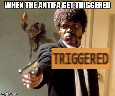 Say That Again I Dare You | WHEN THE ANTIFA GET TRIGGERED | image tagged in memes,say that again i dare you | made w/ Imgflip meme maker