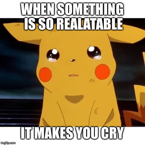 when something is so realatable | WHEN SOMETHING IS SO REALATABLE; IT MAKES YOU CRY | image tagged in so true memes | made w/ Imgflip meme maker