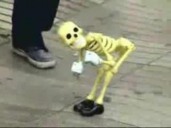 High Quality Dancing Skeleton Blank Meme Template