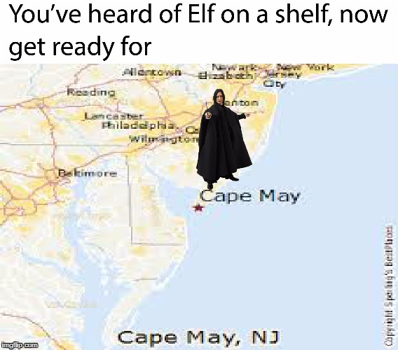Snape_On_Cape | image tagged in severus snape,harry potter,elf on the shelf | made w/ Imgflip meme maker