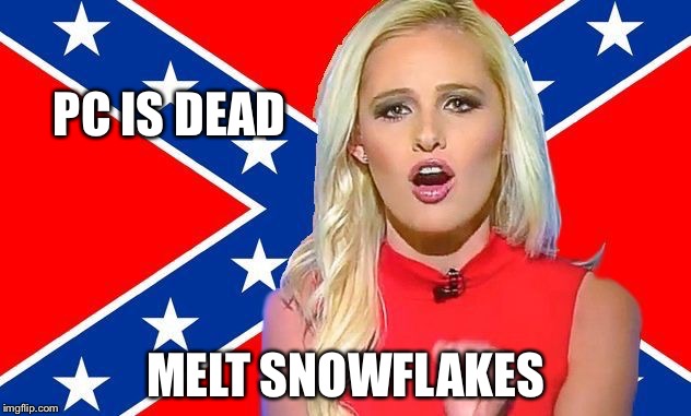 Tomi, snowflake, nazi barbie | PC IS DEAD; MELT SNOWFLAKES | image tagged in tomi snowflake nazi barbie | made w/ Imgflip meme maker