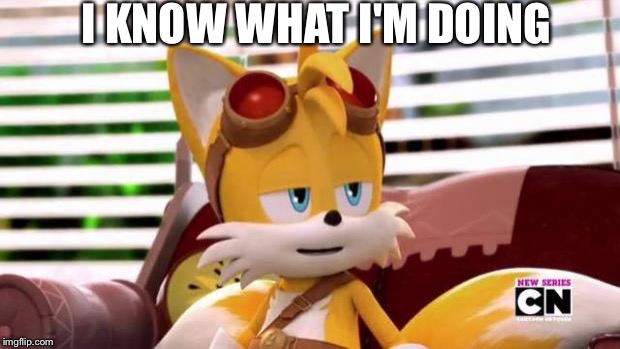 Scumbag Tails | I KNOW WHAT I'M DOING | image tagged in scumbag tails | made w/ Imgflip meme maker