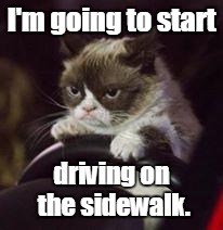 I'm going to start driving on the sidewalk. | made w/ Imgflip meme maker