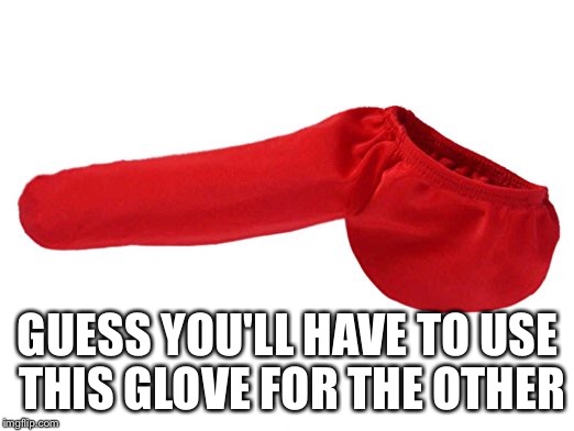 GUESS YOU'LL HAVE TO USE THIS GLOVE FOR THE OTHER | made w/ Imgflip meme maker