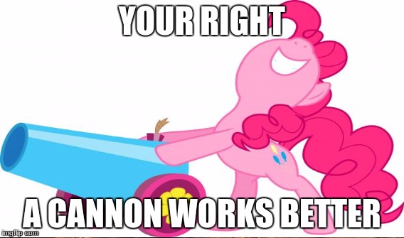 YOUR RIGHT A CANNON WORKS BETTER | made w/ Imgflip meme maker