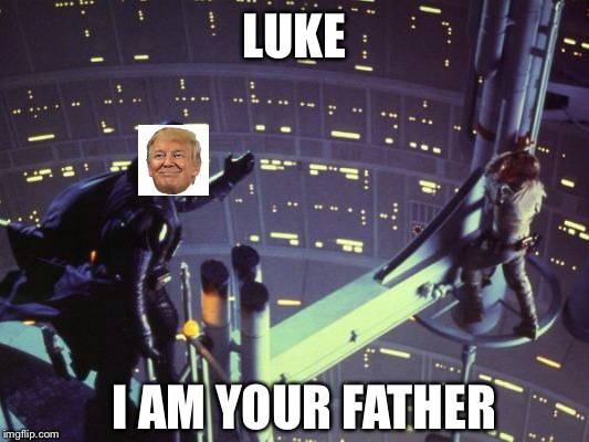 LUKE; I AM YOUR FATHER | image tagged in star wars | made w/ Imgflip meme maker