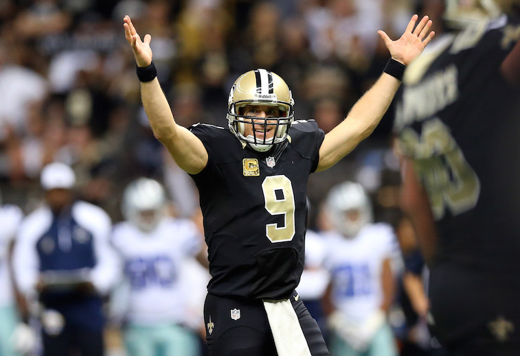 High Quality Drew Brees Hands Up Blank Meme Template