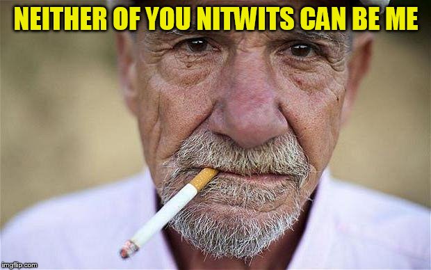NEITHER OF YOU NITWITS CAN BE ME | made w/ Imgflip meme maker