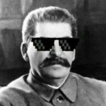 High Quality SunGlasses stalin Blank Meme Template
