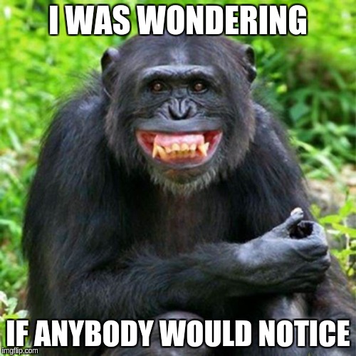 Keep Smiling | I WAS WONDERING IF ANYBODY WOULD NOTICE | image tagged in keep smiling | made w/ Imgflip meme maker