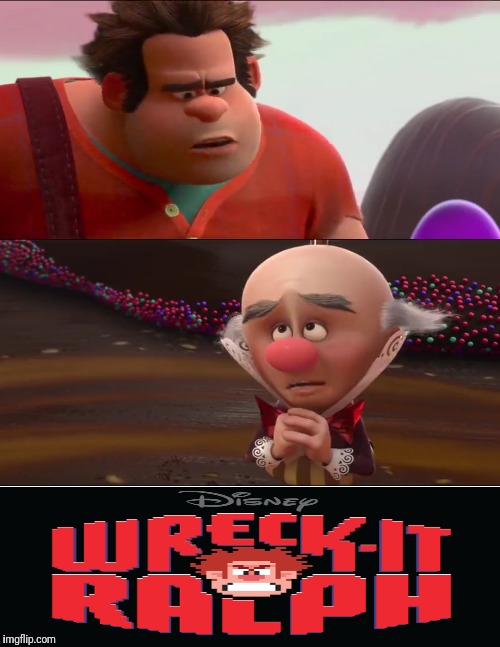 Wreck-it_ralph vs king candy talks | image tagged in disney | made w/ Imgflip meme maker