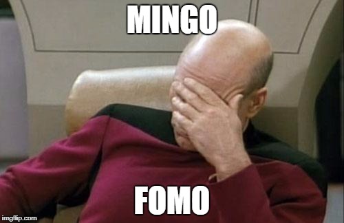 Captain Picard Facepalm Meme | MINGO; FOMO | image tagged in memes,captain picard facepalm | made w/ Imgflip meme maker