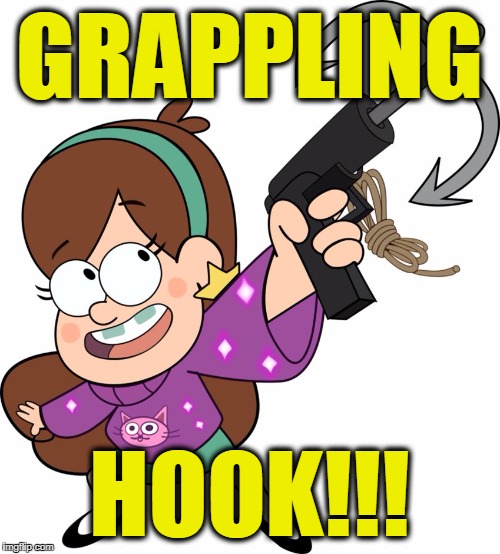 GRAPPLING HOOK!!! | image tagged in grappling hook | made w/ Imgflip meme maker