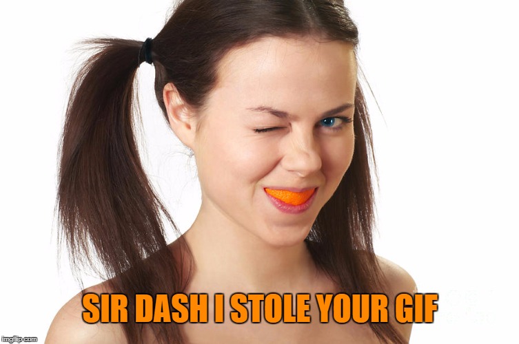Crazy Girl smiling | SIR DASH I STOLE YOUR GIF | made w/ Imgflip meme maker