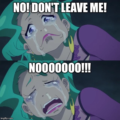 when i drop my doughnut on the floor... | NO! DON'T LEAVE ME! NOOOOOOO!!! | image tagged in anime | made w/ Imgflip meme maker