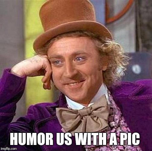HUMOR US WITH A PIC | image tagged in memes,creepy condescending wonka | made w/ Imgflip meme maker