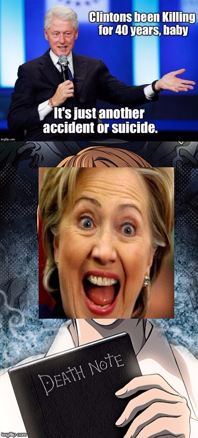 image tagged in death note,bill clinton,hillary clinton | made w/ Imgflip meme maker