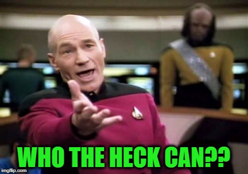 Picard Wtf Meme | WHO THE HECK CAN?? | image tagged in memes,picard wtf | made w/ Imgflip meme maker