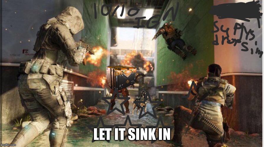 Supply Drop Warfare | LET IT SINK IN | image tagged in call of duty,memes | made w/ Imgflip meme maker