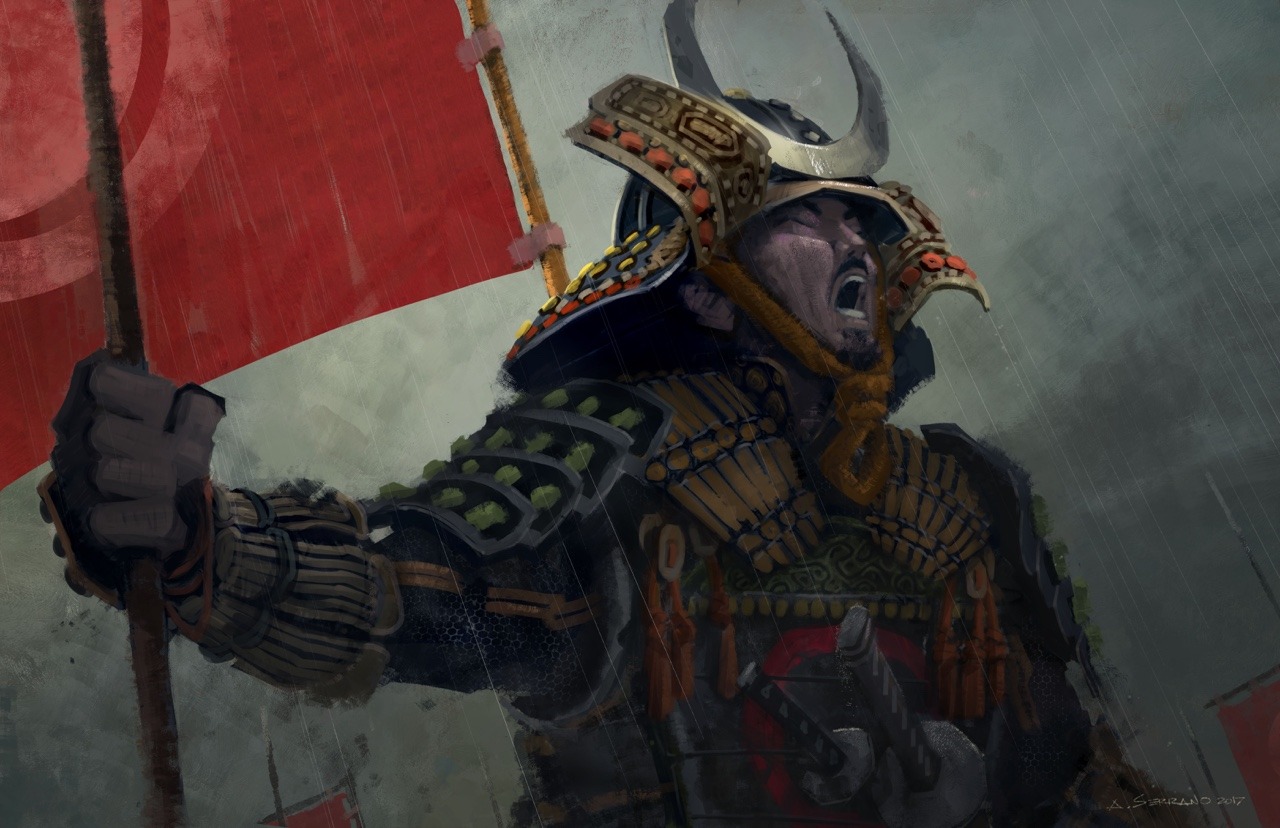 Samurai Screaming Blank Meme Template