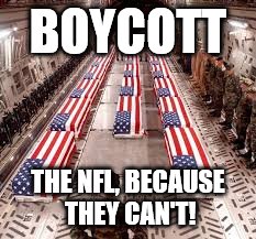 american flag | BOYCOTT; THE NFL, BECAUSE THEY CAN'T! | image tagged in american flag | made w/ Imgflip meme maker