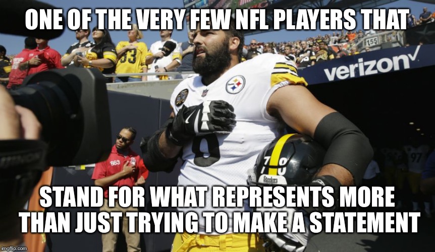 ONE OF THE VERY FEW NFL PLAYERS THAT STAND FOR WHAT REPRESENTS MORE THAN JUST TRYING TO MAKE A STATEMENT | made w/ Imgflip meme maker