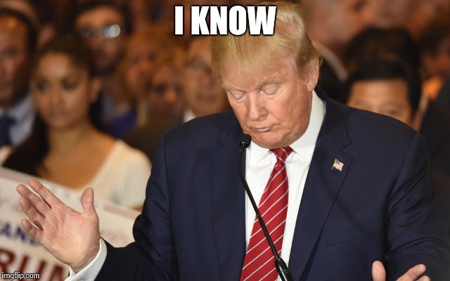 Trump Drops Ball | I KNOW | image tagged in trump drops ball | made w/ Imgflip meme maker
