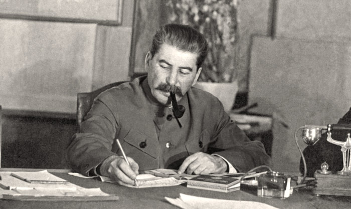 Stalin writing letter Blank Meme Template