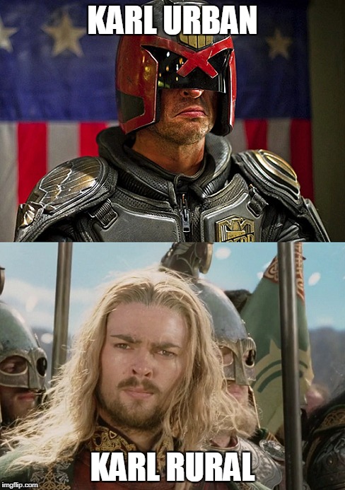 KARL URBAN; KARL RURAL | made w/ Imgflip meme maker