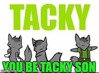 YOU BE TACKY SON | image tagged in tacky | made w/ Imgflip meme maker